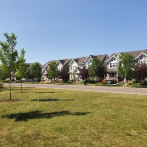 modern new homes across from park