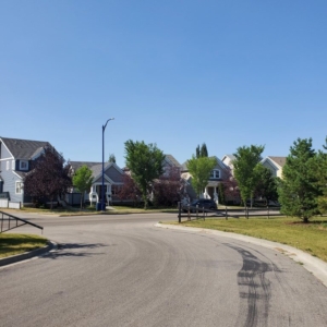 road leading to residential area
